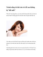 Tránh nắng từ khi còn trẻ để sau không bị 