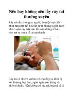 Nên hay không nên lấy ráy tai thường xuyên pdf