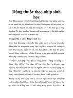 Dùng thuốc theo nhịp sinh học potx