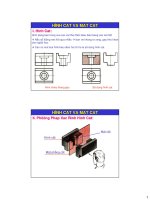 Biểu diễn vật thể, mặt cắt, hình cắt