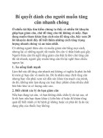 Bí quyết dành cho người muốn tăng cân nhanh chóng ppt