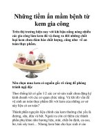 Những tiềm ẩn mầm bệnh từ kem gia công pptx