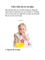 Chú ý khi cho trẻ ăn dặm pdf