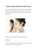 7 nguyên nhân khiến khuôn mặt nổi mụn doc