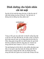 Dinh dưỡng cho bệnh nhân cắt túi mật docx