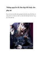 Những nguyên tắc làm đẹp bắt buộc cho phụ nữ ppt