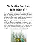 Nước tiểu đục biểu hiện bệnh gì? pptx