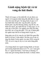 Gánh nặng bệnh tật và tử vong do hút thuốc pdf