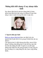 Những hiểu biết chung về suy nhược thần kinh doc