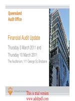 Financial Audit Update Thursday 3 March 2011 and Thursday 10 March 2011_part1 ppt