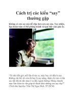 Cách trị các kiểu “say” thường gặp doc