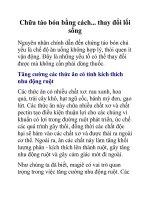 Chữa táo bón bằng cách... thay đổi lối sống potx