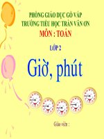 Giáo án môn toán lớp 2 
