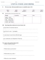 unit 10 food and drink pdf