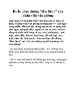 Khắc phục chứng “lắm bệnh” của nhân viên văn phòng pot