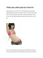 Những thực phẩm giúp bạn potx