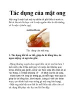 Tác dụng của mật ong pot