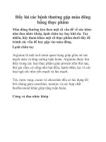 Đẩy lùi các bệnh thường gặp mùa đông bằng thực phẩm pot