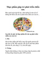 Thực phẩm giúp trẻ phát triển chiều cao. ppt