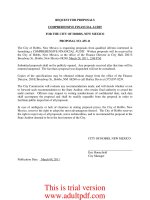 REQUEST FOR PROPOSALS COMPREHENSIVE FINANCIAL AUDIT FOR THE CITY OF HOBBS, NEW MEXICO PROPOSAL NO. 435-11_part1 pptx
