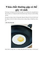 9 hóa chất thường gặp có thể gây vô sinh potx