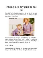 Những mẹo hay giúp bé học nói potx