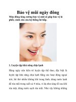 Bảo vệ mũi ngày đông doc