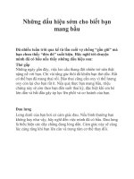 Những dấu hiệu sớm cho biết bạn mang bầu docx