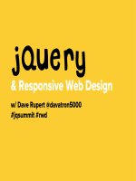 jQuery & Responsive Web Design: Short guide by Dave Rupert