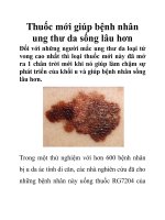 Thuốc mới giúp bệnh nhân ung thư da sống lâu hơn potx