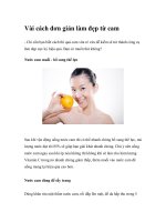 Vài cách đơn giản làm đẹp từ cam ppt