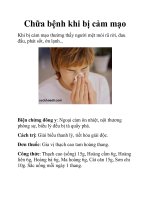 Chữa bệnh khi bị cảm mạo pdf