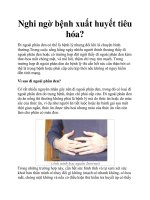 Nghi ngờ bệnh xuất huyết tiêu hóa? potx