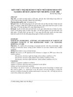 Kiến thức thái độ của thân nhân bệnh nhi suyễn tại khoa hô hấp bệnh viện nhi đồng 2