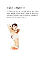 Bí quyết ăn để giảm cân pdf