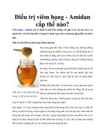 Điều trị viêm họng - Amidan cấp thế nào? pot
