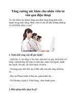 Tăng cường sức khỏe cho nhân viên tư vấn qua điện thoại pot