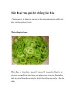 Bốn loại rau quả hè chống lão hóa pdf