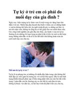 Tự kỷ ở trẻ em có phải do nuôi dạy của gia đình ? pptx