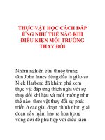 THỰC VẬT HỌC CÁCH ĐÁP ỨNG NHƯ THẾ NÀO KHI ĐIỀU KIỆN MÔI TRƯỜNG THAY ĐỔI pdf