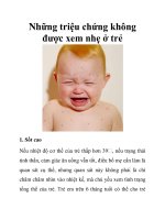 Những triệu chứng không được xem nhẹ ở trẻ potx