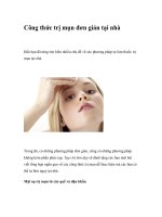 Công thức trị mụn đơn giản tại nhà pptx