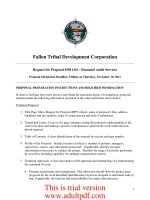Fallon Tribal Development Corporation Request for Proposal #2011-04 – Financial Audit Services Proposal Submission Deadline: 5:00pm on Thursday, November 10, 2011 ppt