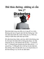 Đái tháo đường- những ai cần lưu ý? pptx