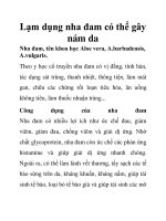 Lạm dụng nha đam có thể gây nám da doc