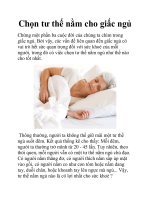 Chọn tư thế nằm cho giấc ngủ ppt