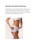 Mẹo giảm cân nhanh mà hiệu quả docx