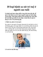 10 loại bệnh sa sút trí tuệ ở người cao tuổi pptx