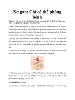 Xơ gan: Chỉ có thể phòng bệnh docx