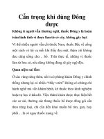 Cẩn trọng khi dùng Đông dược docx